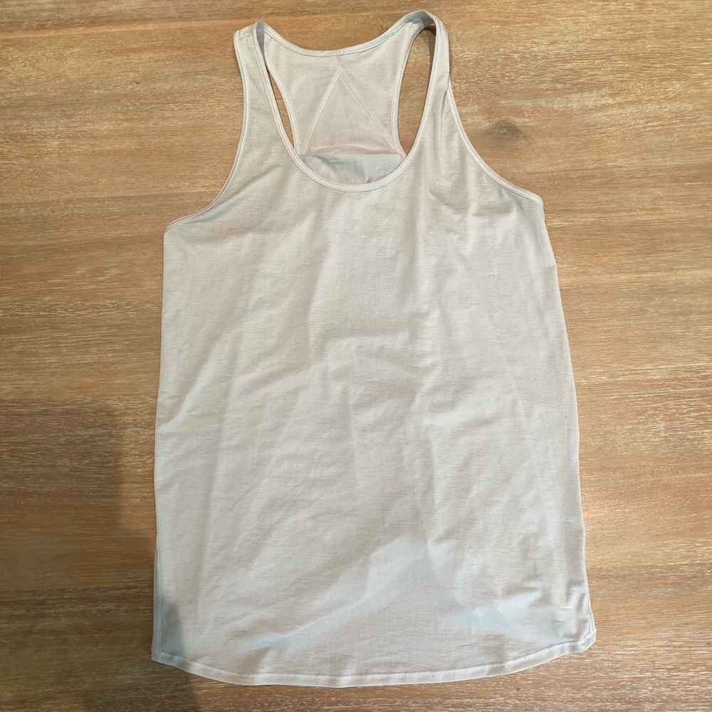Lululemon Racerback Tank Top- White/Grey Size 6